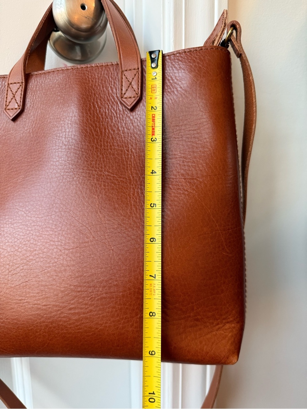 Madewell Brown Leather Crossbody Tote - Picture 9 of 16
